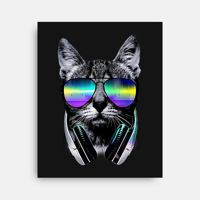 Music Lover Cat-none stretched canvas-clingcling