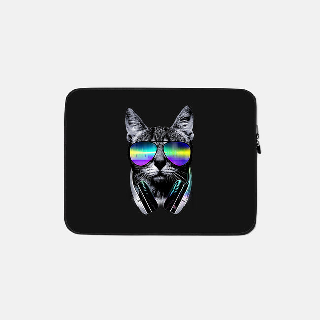 Music Lover Cat-none zippered laptop sleeve-clingcling