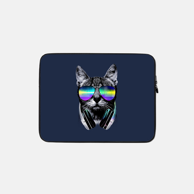 Music Lover Cat-none zippered laptop sleeve-clingcling