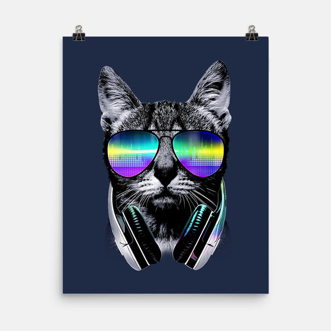 Music Lover Cat-none matte poster-clingcling