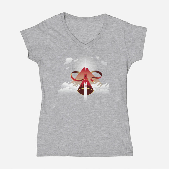 My First Journey-womens v-neck tee-aflagg