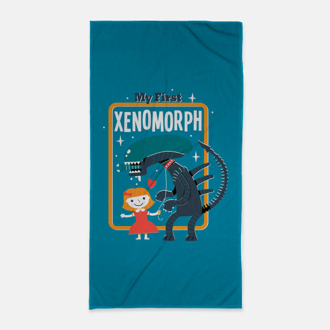My First Xenomorph-none beach towel-DinoMike