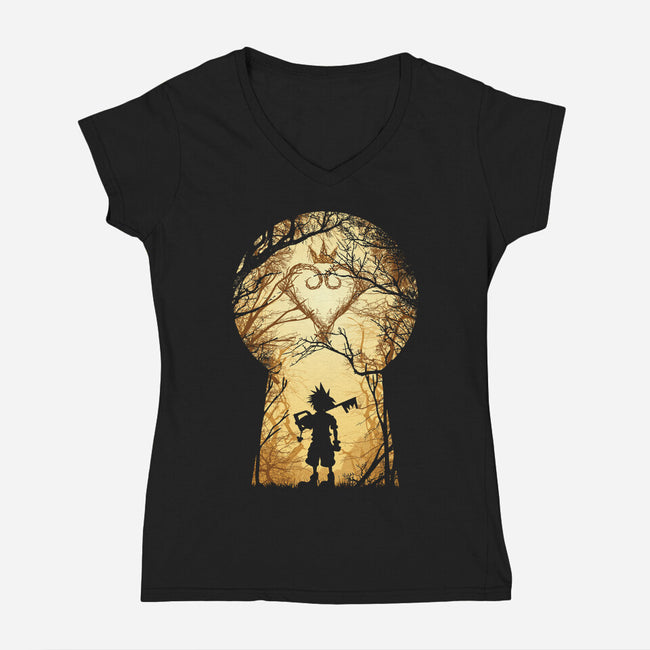 My Kingdom-womens v-neck tee-Donnie