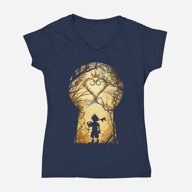 My Kingdom-womens v-neck tee-Donnie