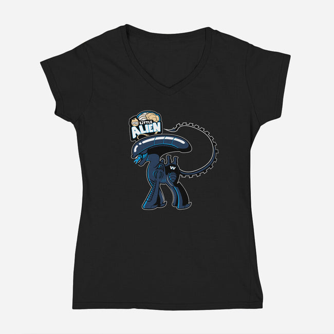 My Little Alien-womens v-neck tee-Ratigan