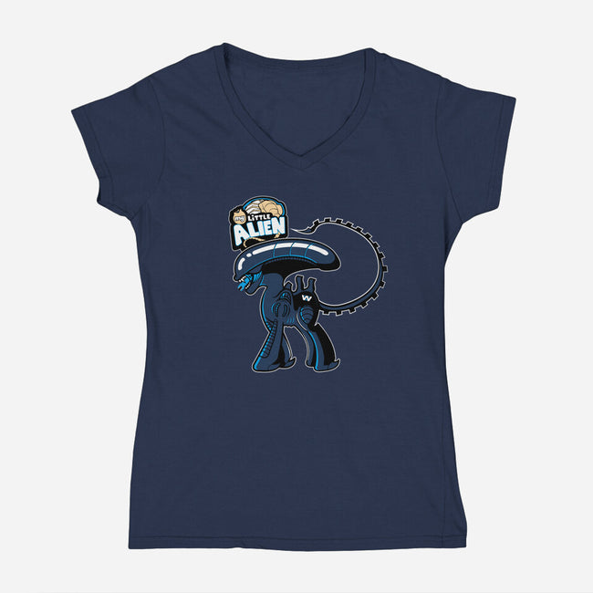 My Little Alien-womens v-neck tee-Ratigan