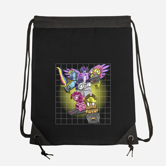 My Little Ponytron-none drawstring bag-boltfromtheblue