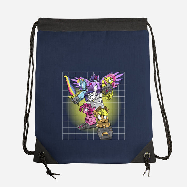 My Little Ponytron-none drawstring bag-boltfromtheblue