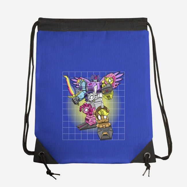 My Little Ponytron-none drawstring bag-boltfromtheblue