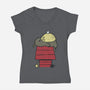 My Neighbor Peanut-womens v-neck tee-Azafran