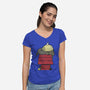 My Neighbor Peanut-womens v-neck tee-Azafran