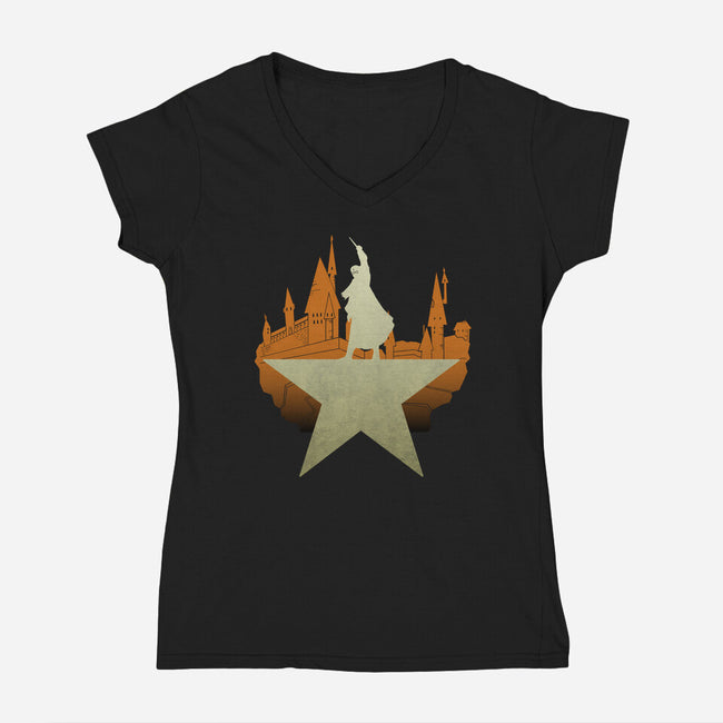 My Wand!-womens v-neck tee-nayawei