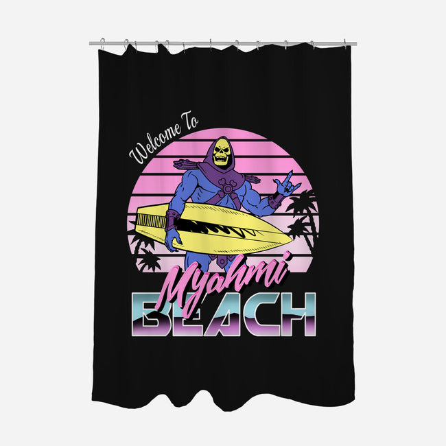 Myahmi Beach-none polyester shower curtain-Immortalized