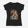 Mystery Kabuki-womens v-neck tee-ChetArt