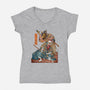 Mystery Kabuki-womens v-neck tee-ChetArt