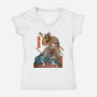Mystery Kabuki-womens v-neck tee-ChetArt