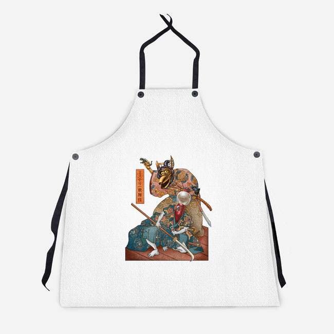 Mystery Kabuki-unisex kitchen apron-ChetArt