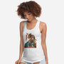 Mystery Kabuki-womens racerback tank-ChetArt