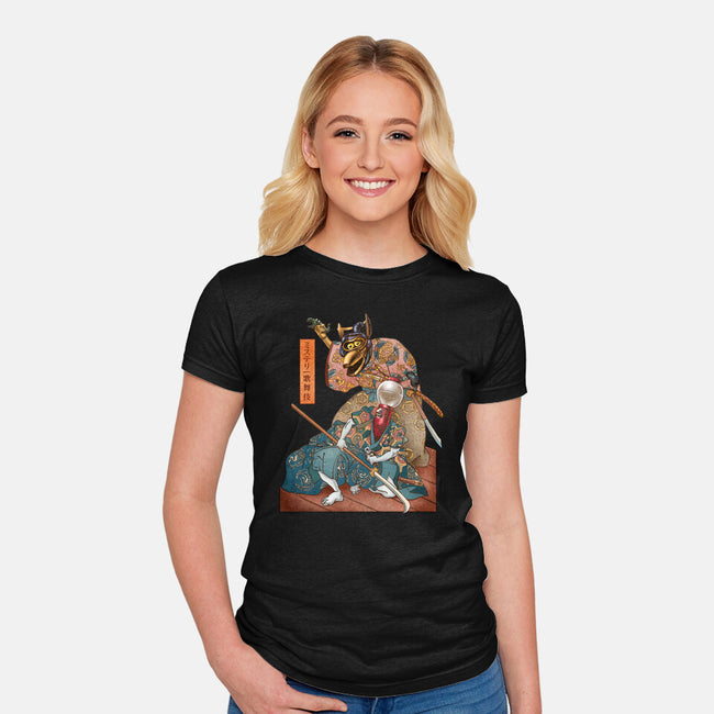 Mystery Kabuki-womens fitted tee-ChetArt