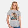 Mystery Kabuki-womens fitted tee-ChetArt