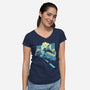 L. the Third-womens v-neck tee-idriu95