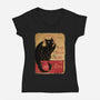 Le Dragon Noir-womens v-neck tee-YoukaiYume