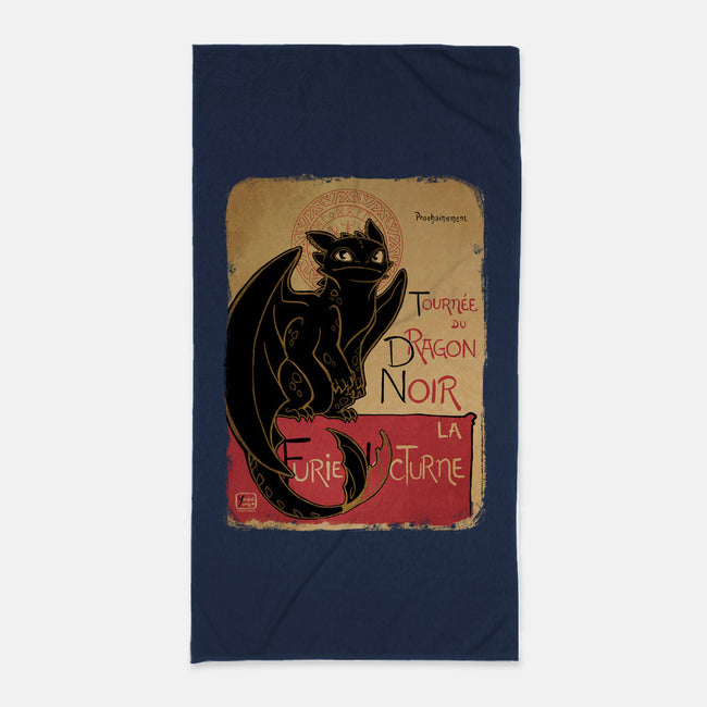 Le Dragon Noir-none beach towel-YoukaiYume