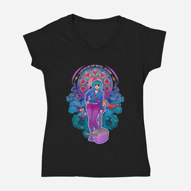 League of Evil Exes-womens v-neck tee-MeganLara