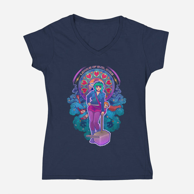 League of Evil Exes-womens v-neck tee-MeganLara