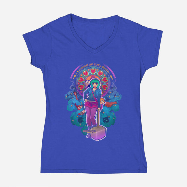 League of Evil Exes-womens v-neck tee-MeganLara