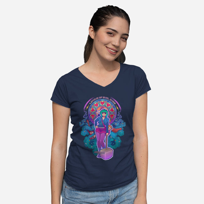 League of Evil Exes-womens v-neck tee-MeganLara