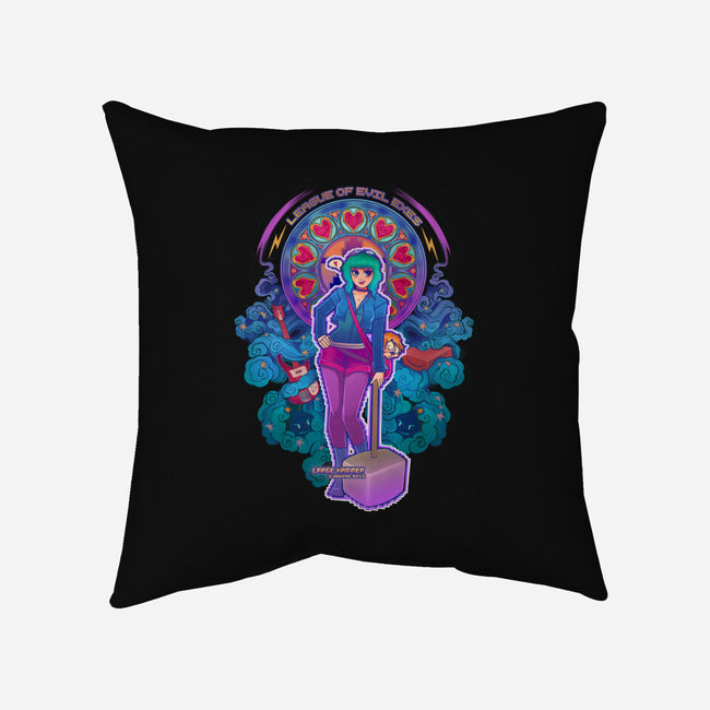 League of Evil Exes-none removable cover w insert throw pillow-MeganLara