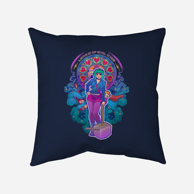 League of Evil Exes-none removable cover w insert throw pillow-MeganLara