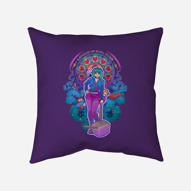 League of Evil Exes-none removable cover w insert throw pillow-MeganLara