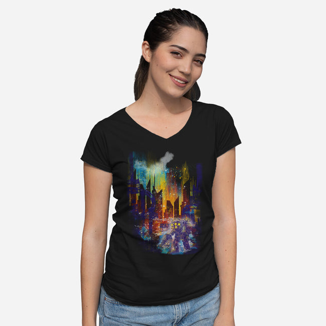 Leaving Rapture-womens v-neck tee-kharmazero