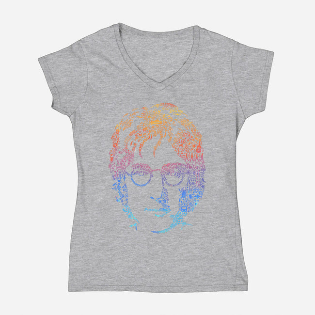 Lennon-womens v-neck tee-Gamma-Ray