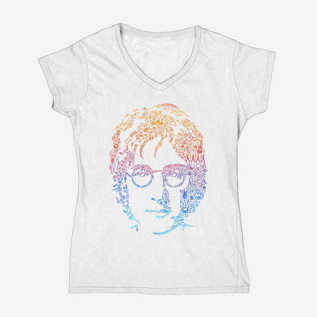 Lennon-womens v-neck tee-Gamma-Ray