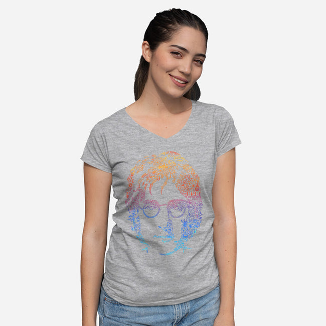 Lennon-womens v-neck tee-Gamma-Ray