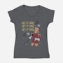 Let It Snu!-womens v-neck tee-Raffiti