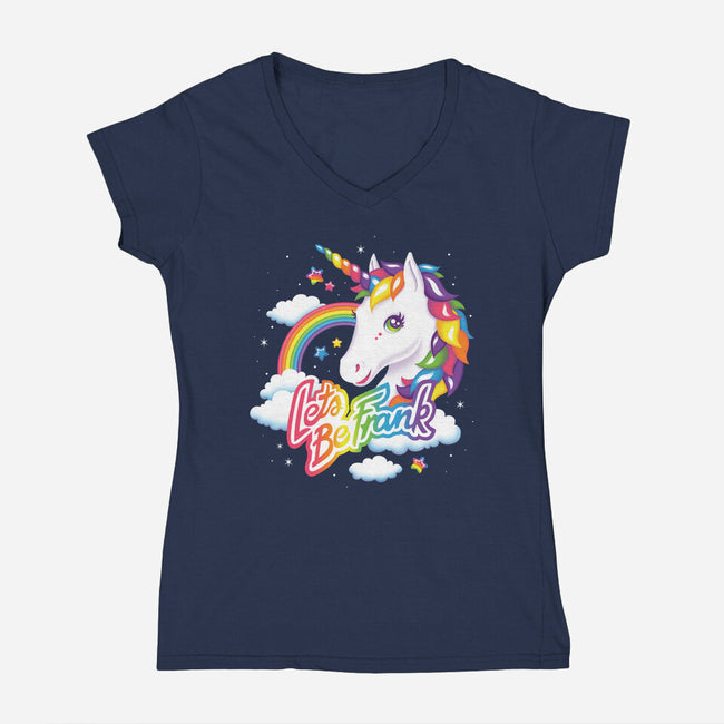 Let's Be Frank-womens v-neck tee-Kat_Haynes
