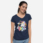 Let's Be Frank-womens v-neck tee-Kat_Haynes
