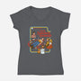 Let's Summon Demons-womens v-neck tee-Steven Rhodes