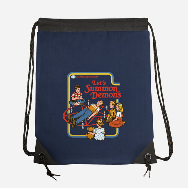 Let's Summon Demons-none drawstring bag-Steven Rhodes