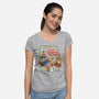 Let's Summon Demons-womens v-neck tee-Steven Rhodes