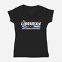 Librarian Party-womens v-neck tee-BootsBoots