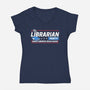 Librarian Party-womens v-neck tee-BootsBoots
