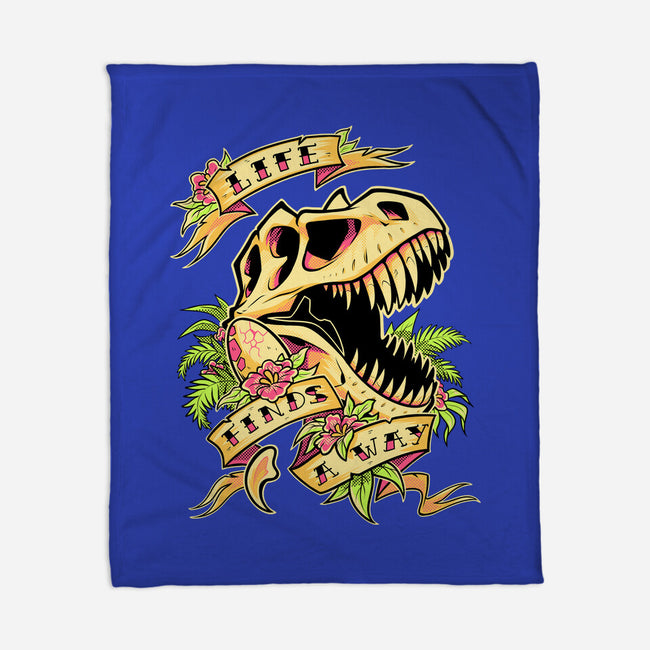 Life Finds a Way-none fleece blanket-Squeedge Monster