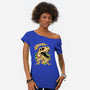 Life Finds a Way-womens off shoulder tee-Squeedge Monster