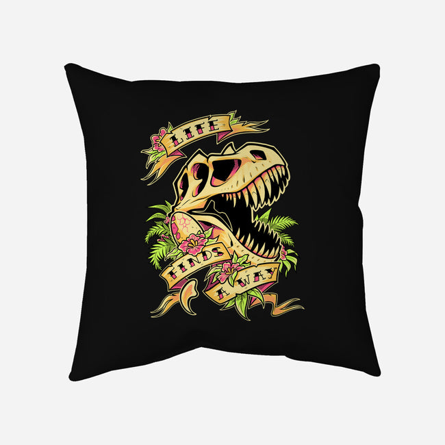 Life Finds a Way-none removable cover w insert throw pillow-Squeedge Monster