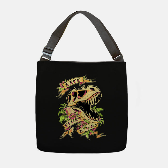 Life Finds a Way-none adjustable tote-Squeedge Monster